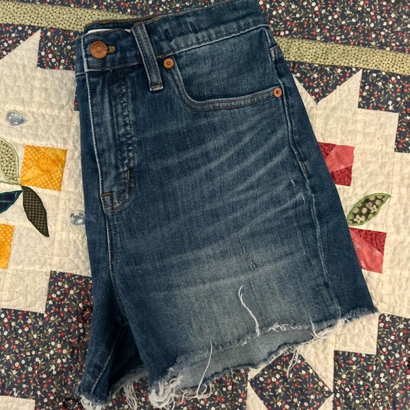 Madewell high rise denim shorts size 27 - Picture 5 of 7